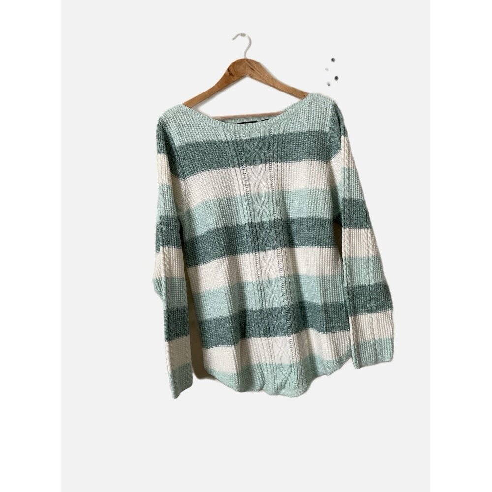 VTG Jeanne Pierre Women Fisher Man Pullover Sweater Top 100% Cotton Size XL.